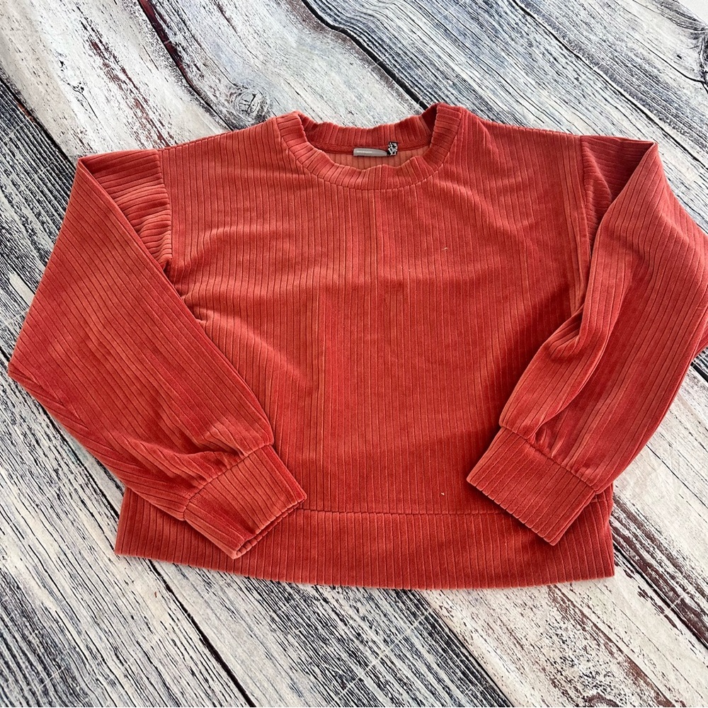 ASOS Rust Orange Ribbed Velour Lounge Set - Picture 3 of 7